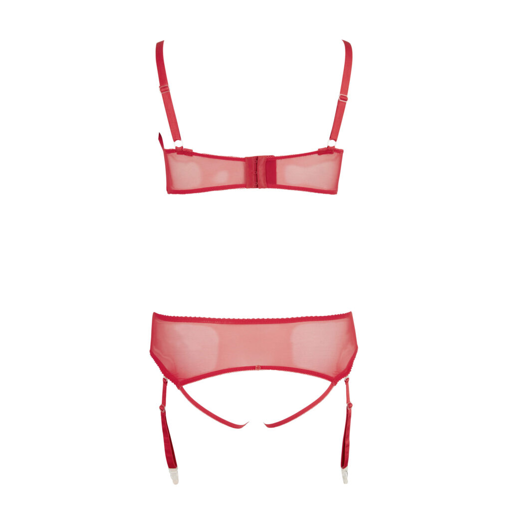 Plus Size Strip Lingeri sæt i Rød