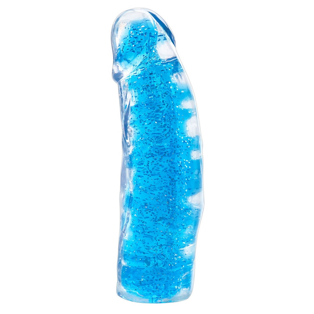 x-tier-dildo-blue-glitter-18-cm