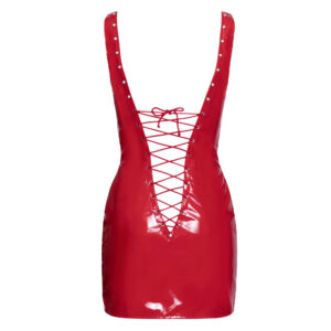 Rød Lakkjole med Snører