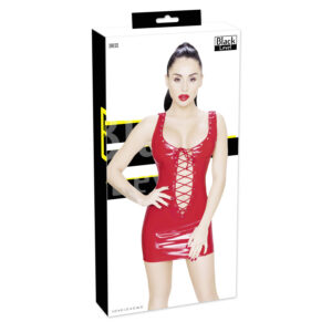 Rød Lakkjole med Snører