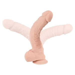 Nature Skin Large Bendable Dildo 30 cm med Sugekop