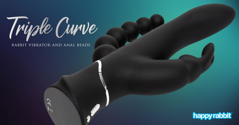 Happy Rabbit Vibrator Triple Curve med Analkæde
