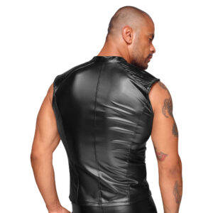 Noir Wetlook Herre Shirt med Lak