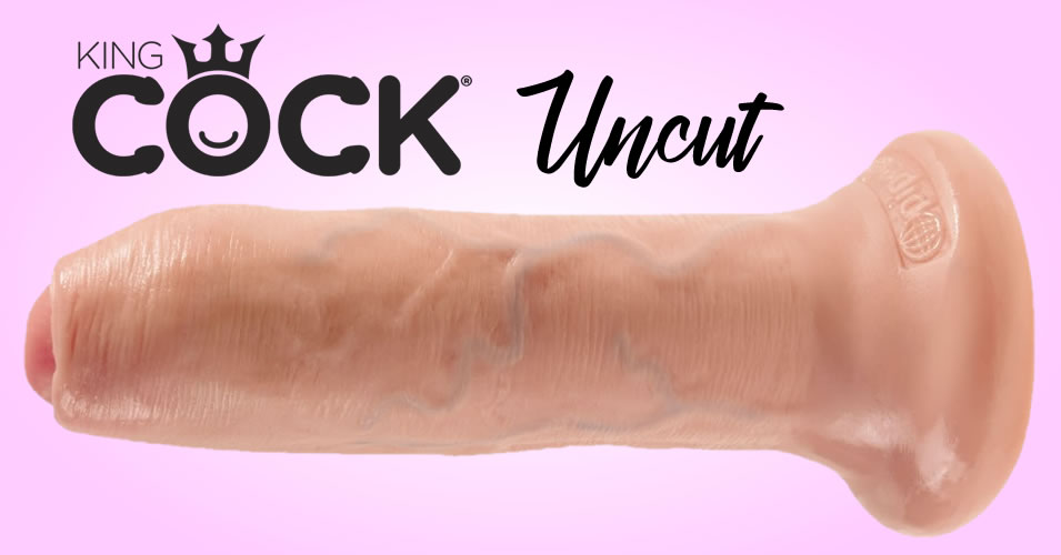 King Cock Uncut Realistisk Dildo med Forhud