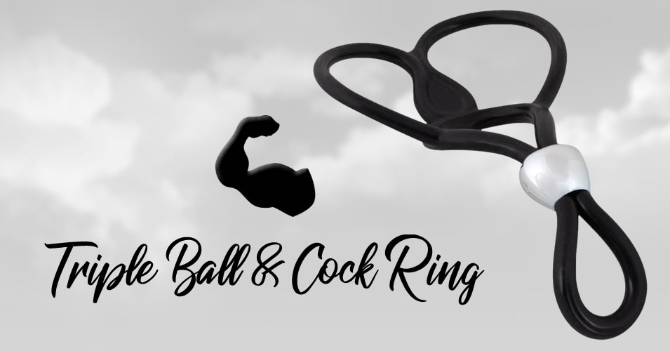 Penisring Triple Ball & Cock Ring med Testikelringe