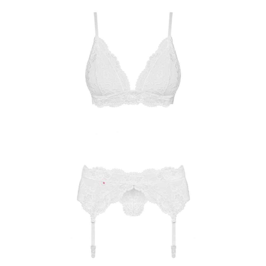 Obsessive Lingeri sæt Angelica med BH, Trusser og Hofteholder