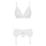 Obsessive Lingeri sæt Angelica med BH, Trusser og Hofteholder
