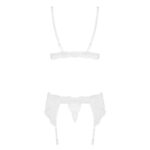 Obsessive Lingeri sæt Angelica med BH, Trusser og Hofteholder