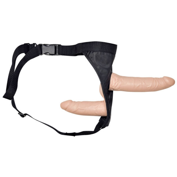 Strap-On dobbelt dildo med Harness