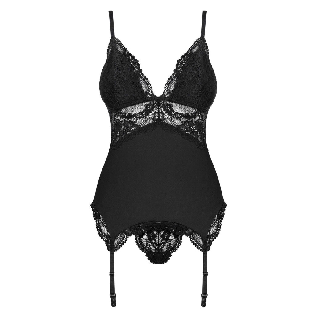 Obsessive Vanessa Blonde Bustier med Strømpeholdere