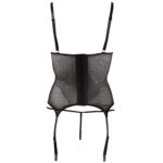 Sort Bustier med Wetlook Striber