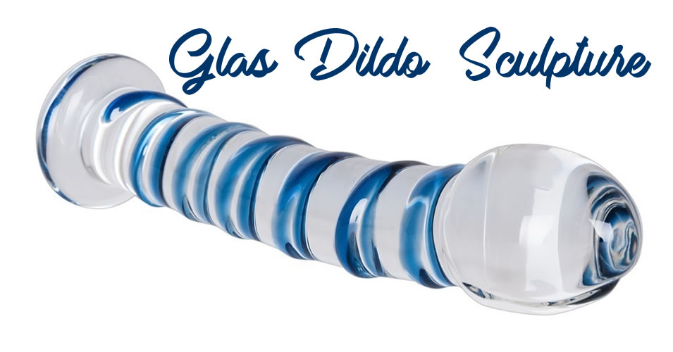 Glas Dildo Arts Clair Bleu