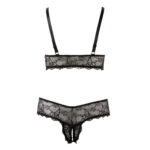Plus Size Blonde BH og Trusse med Åben Skridt