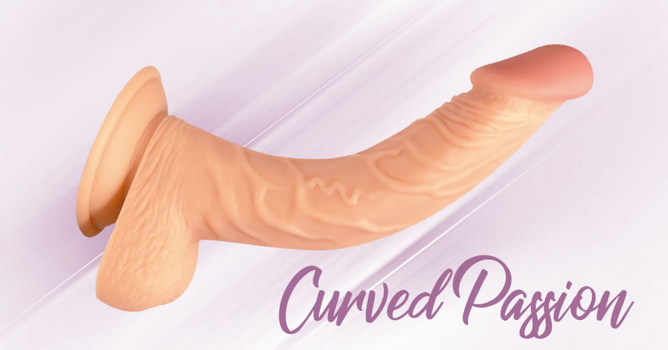 Curved Passion G-Punkt Dildo med Sugekop