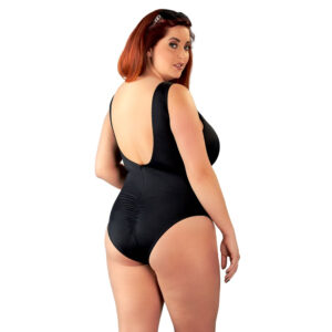 Plus Size Body med Snører og Gennemsigtige Sider