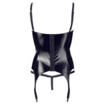 Lak Bustier Brystfri i Sort