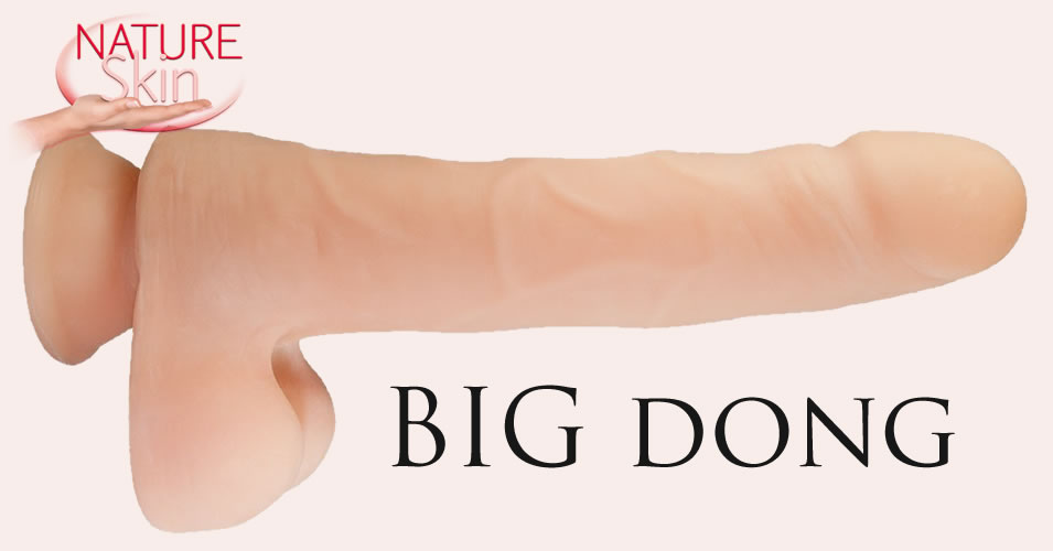 Nature Skin Big Dong Dildo med Sugekop