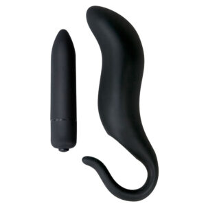 Black Velvet Silikone Anal plug og Sleeve
