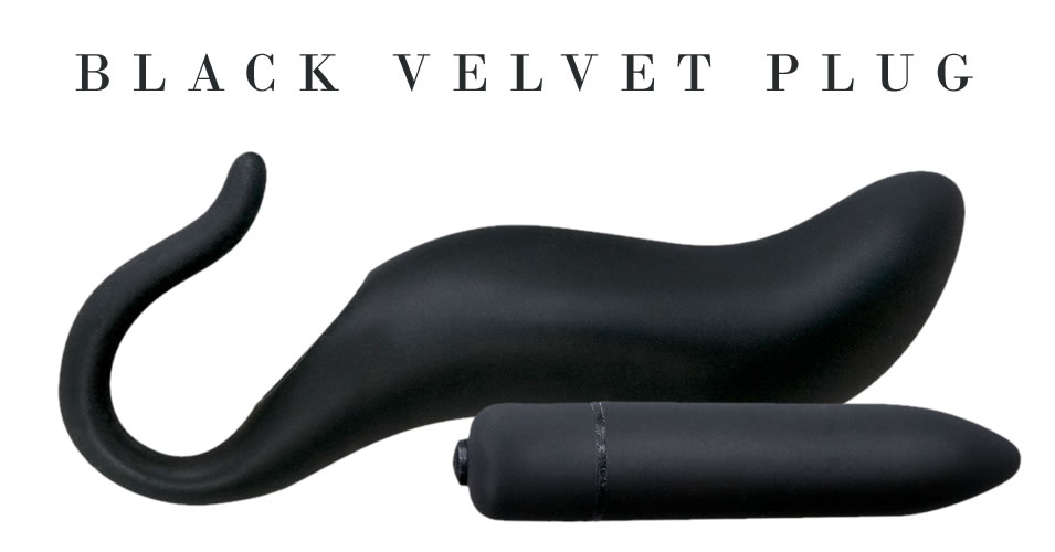 Black Velvet Silikone Anal plug og Sleeve