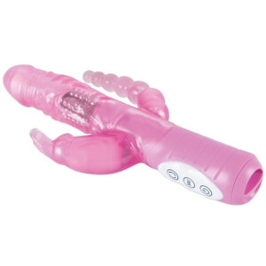3 x Lust Rabbit Perlevibrator med Anal vibrator