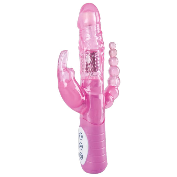 3 x Lust Rabbit Perlevibrator med Anal vibrator