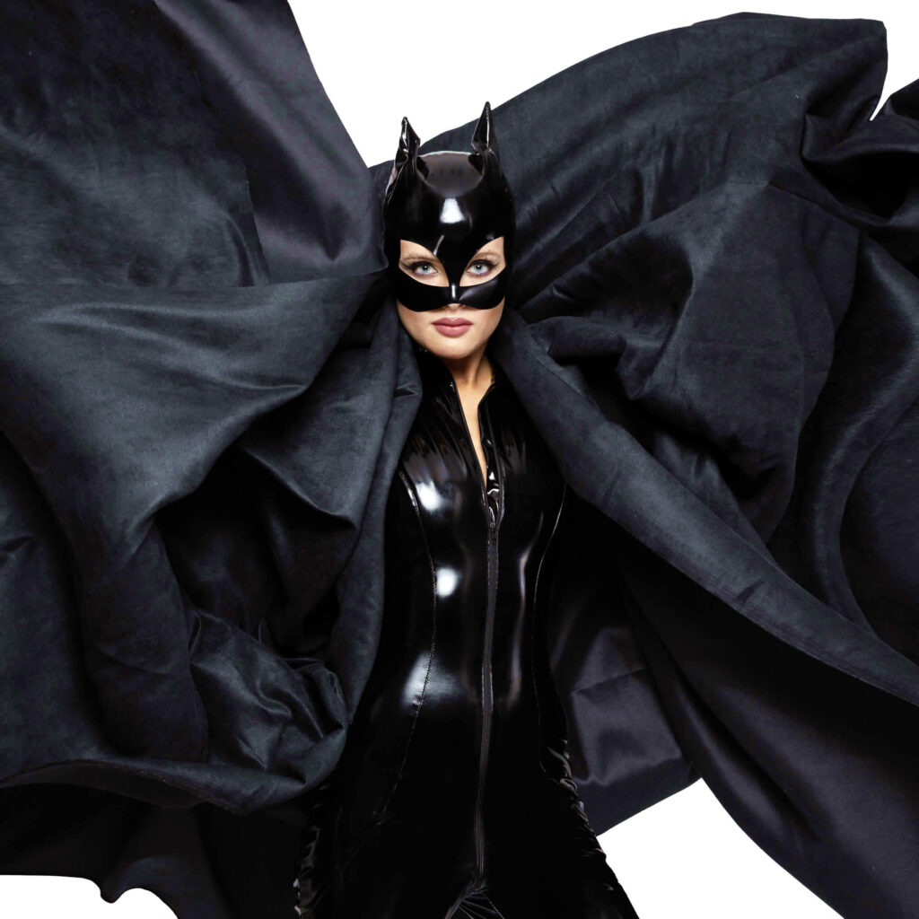 Catwoman Lak Jumpsuit i Sort