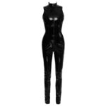 Catwoman Lak Jumpsuit i Sort