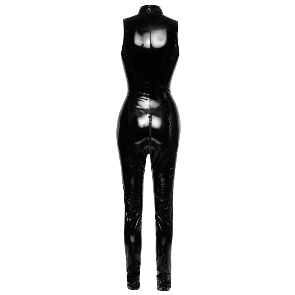 Catwoman Lak Jumpsuit i Sort