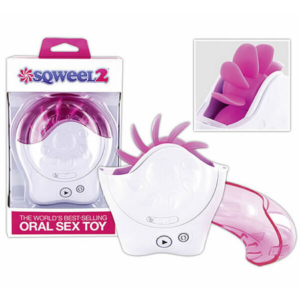 Sqweel 2 Oral Sex Stimulator med Silikone Tunger
