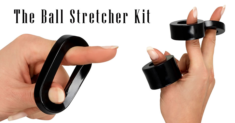 Ball Stretcher i Sort Gummi