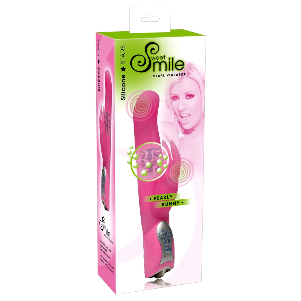 Smile Pearl Bunny Rabbit Vibrator med Roterende Perler