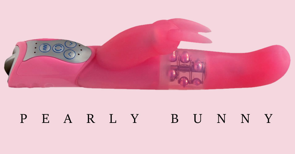 Smile Pearl Bunny Rabbit Vibrator med Roterende Perler