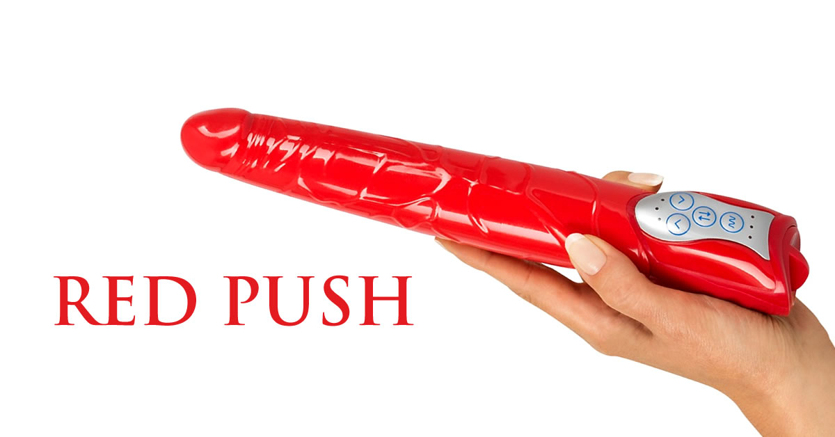 Red Push Vibrator med Stødefunktion
