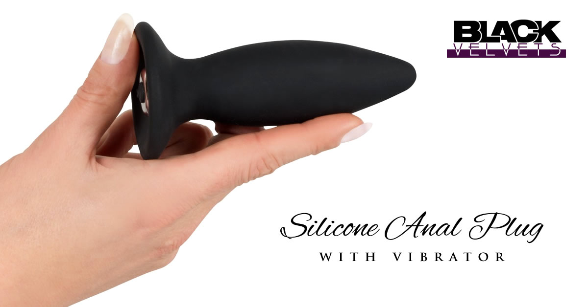 Black Velvets Genopladelig Silikone Anal Plug med Vibrator