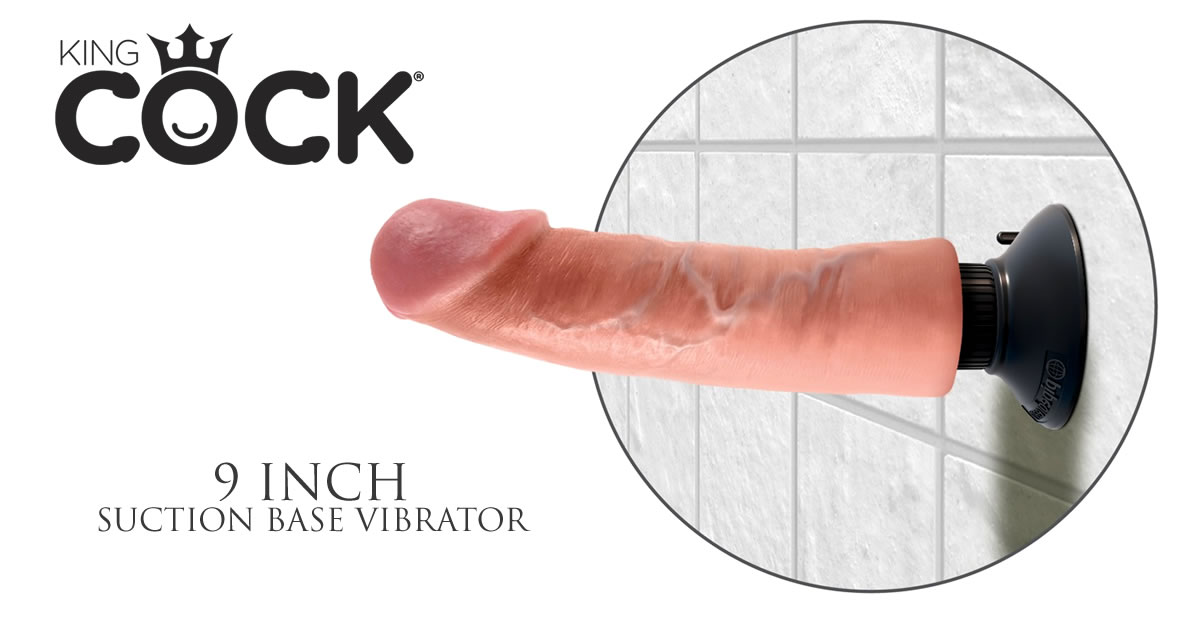king-cock-9-inch-realistisk-vibrator-med-sugekop