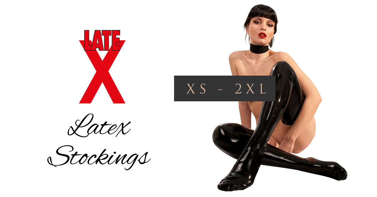 Latex Strømper i Sort