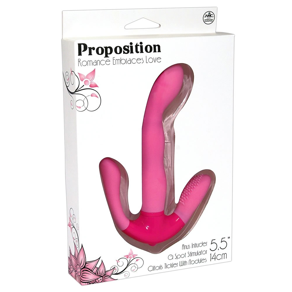 Pink Proposition G-Punkt Vibrator med Anal & Klitoris Stimulator