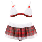 Blonde BH og Miniskirt med Tern