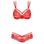 Obsessive Blonde BH og Trusse med Cage-Straps