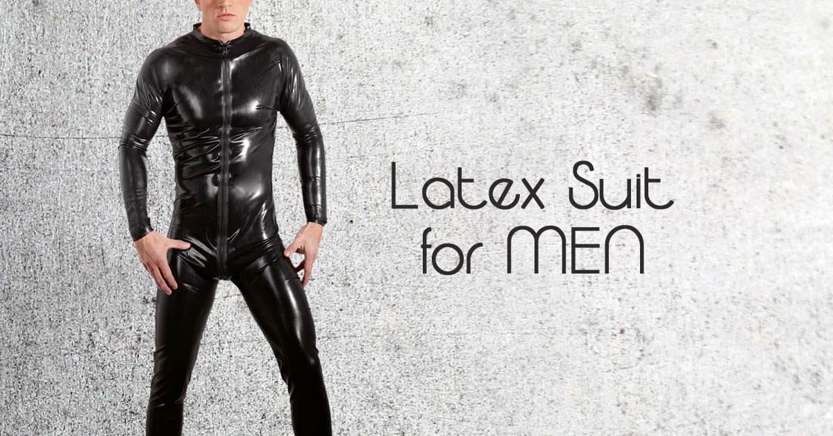 Sort Latex Heldragt til Mænd