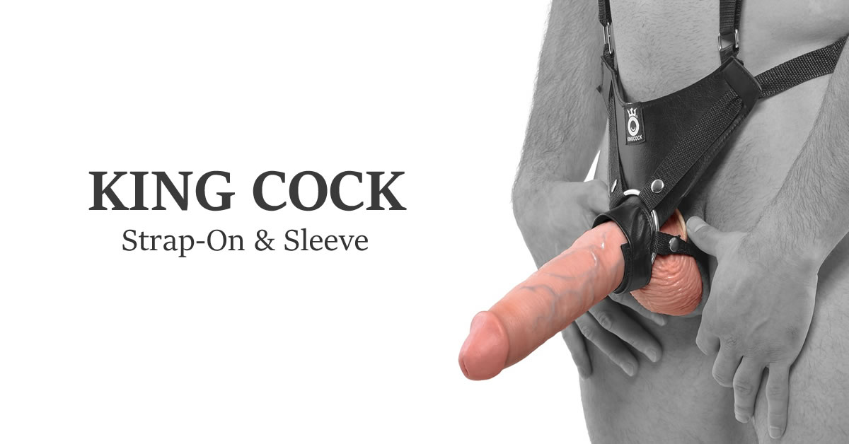 King Cock Strap-On Dildo og Penis Sleeve med Realistisk Look