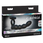 Posable Partner Double Penetrator Penisring og Anal Dildo