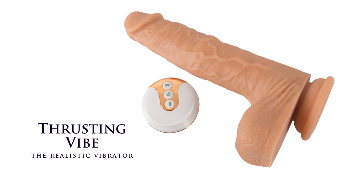 Natural Thrusting Vibe Støde Vibrator Med Trådløs Fjernbetjening