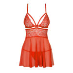 Obsessive Blonde Negligé med G-streng i Rød