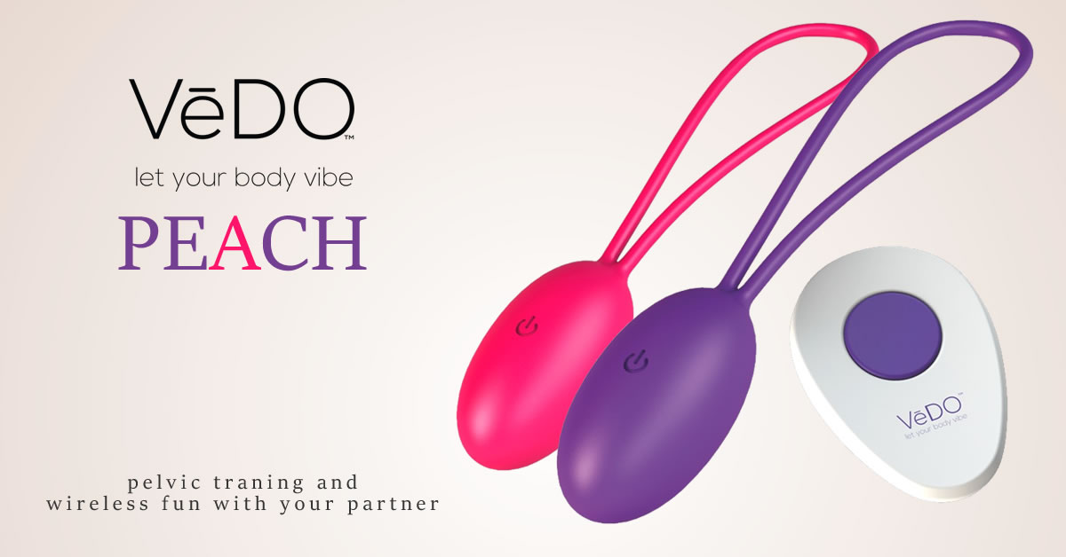VeDO Peach Trådløs Vibrator Æg og Bækkenbundskugle