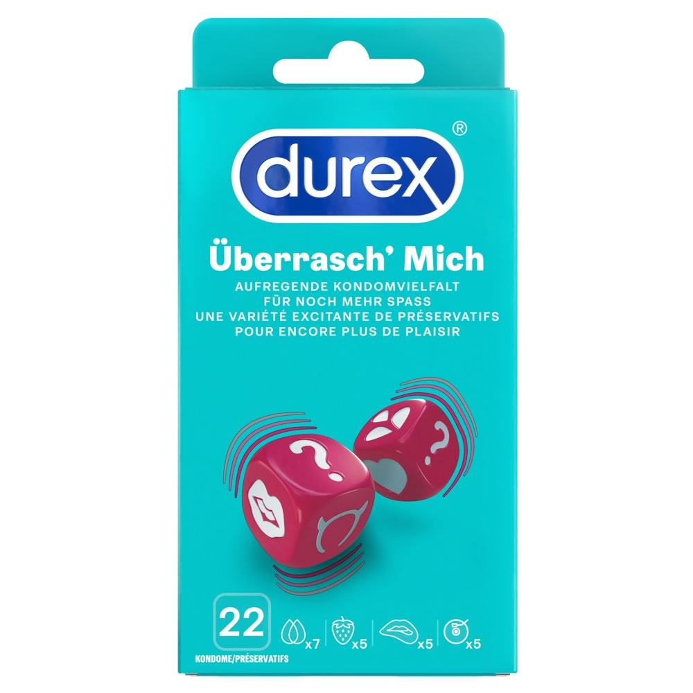 Durex Surprise Me med forskellige kondomer
