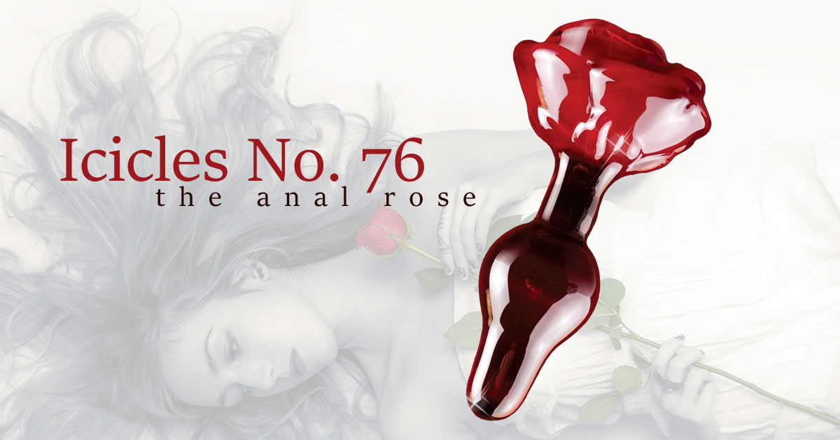 Glas Anal Plug - Icicles No. 76 Med Rose