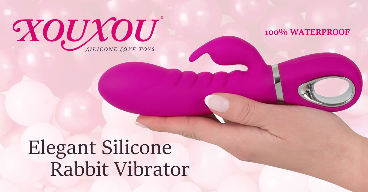 XOUXOU Rabbit Vibrator med Silikoneovertræk
