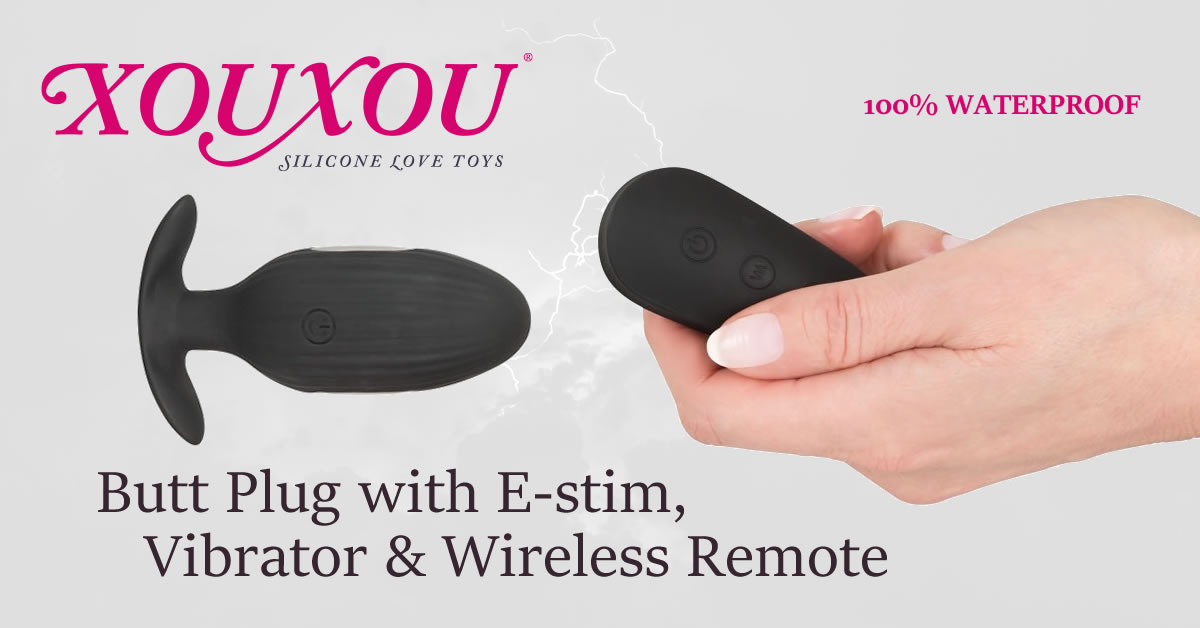 XOUXOU Vibrator Anal Plug med Pirrestrøm og Trådløs Fjernbetjening