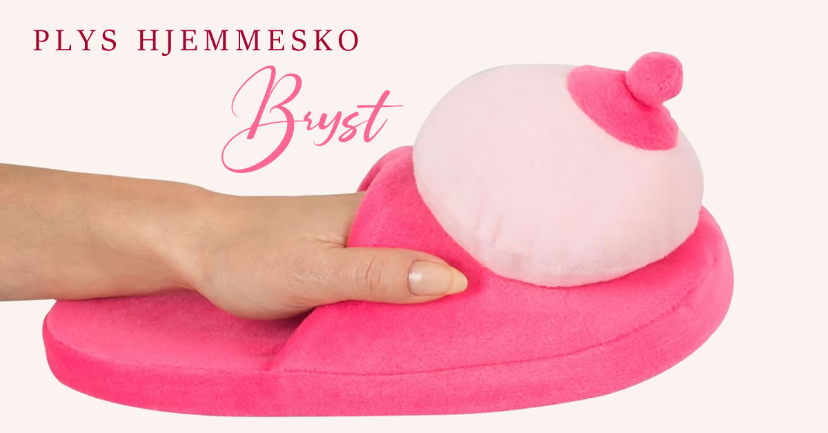 Bryst hjemmesko i pink plys